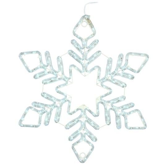 Vickerman 48" Pure White LED Star Ropelight Snowflake